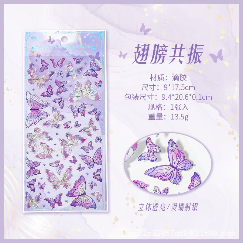 Crystal Butterfly Stickers