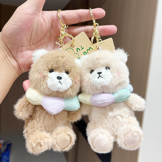Neck Pillow Bear Plush Keychain