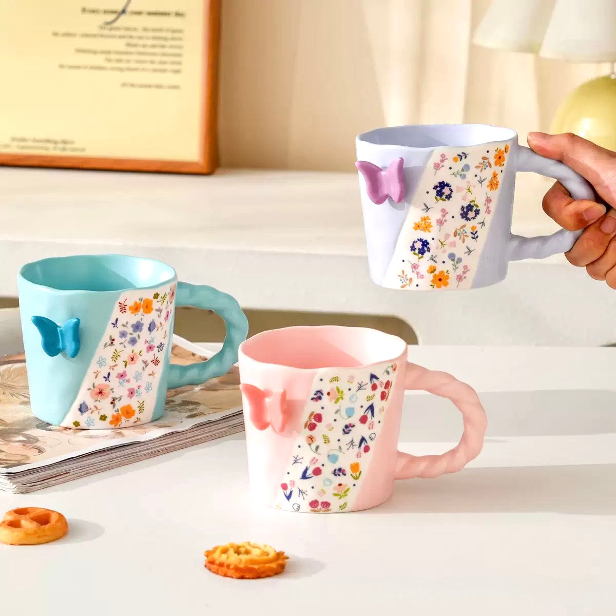 Butterfly Floral Mug