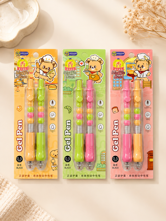 Waffle Bear Gel Pen Set
