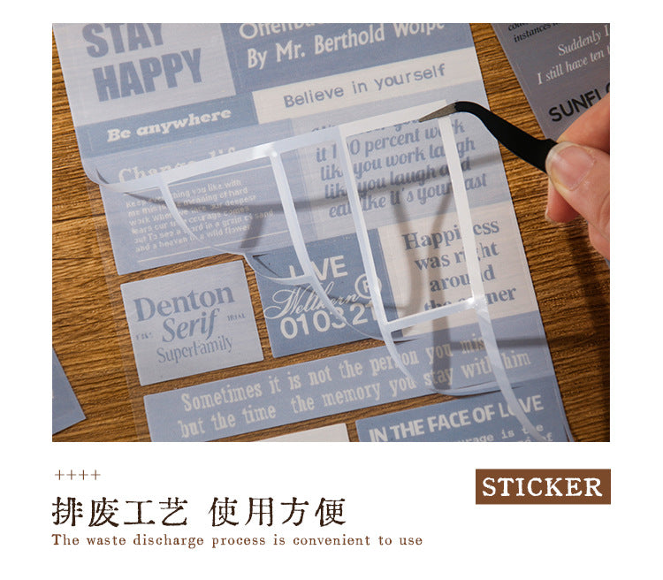 English Talk Series Journaling Stickers