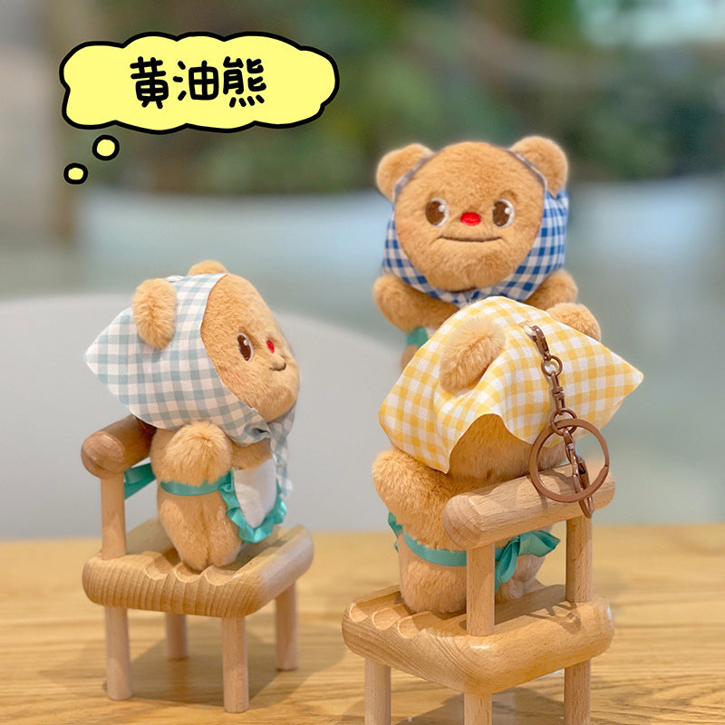 Butter Bear Plush Keychain