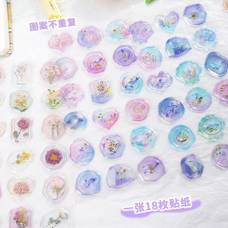 Transparent Wax Seal Sticker