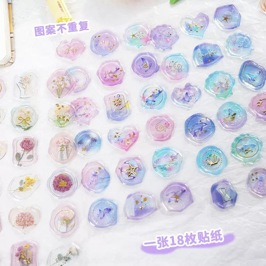 Transparent Wax Seal Sticker