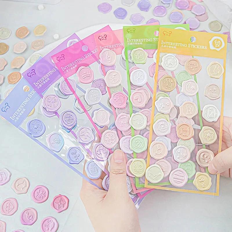 Pastel Wax Seal Stickers