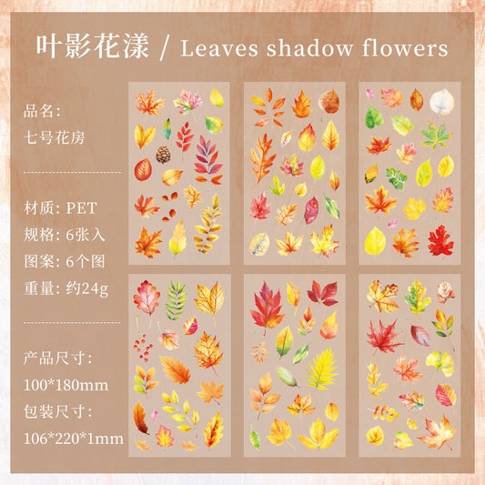 Floral stickers (6 Sheet Set)