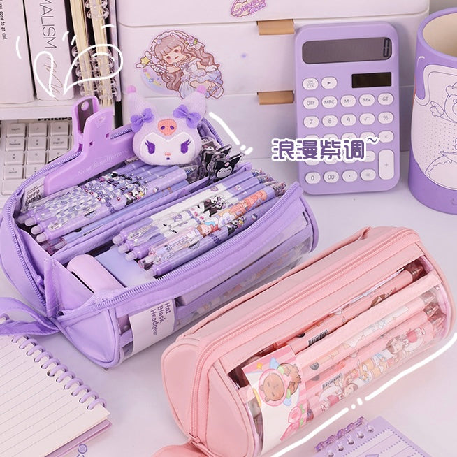 Large Capacity Transparent Pencil Case