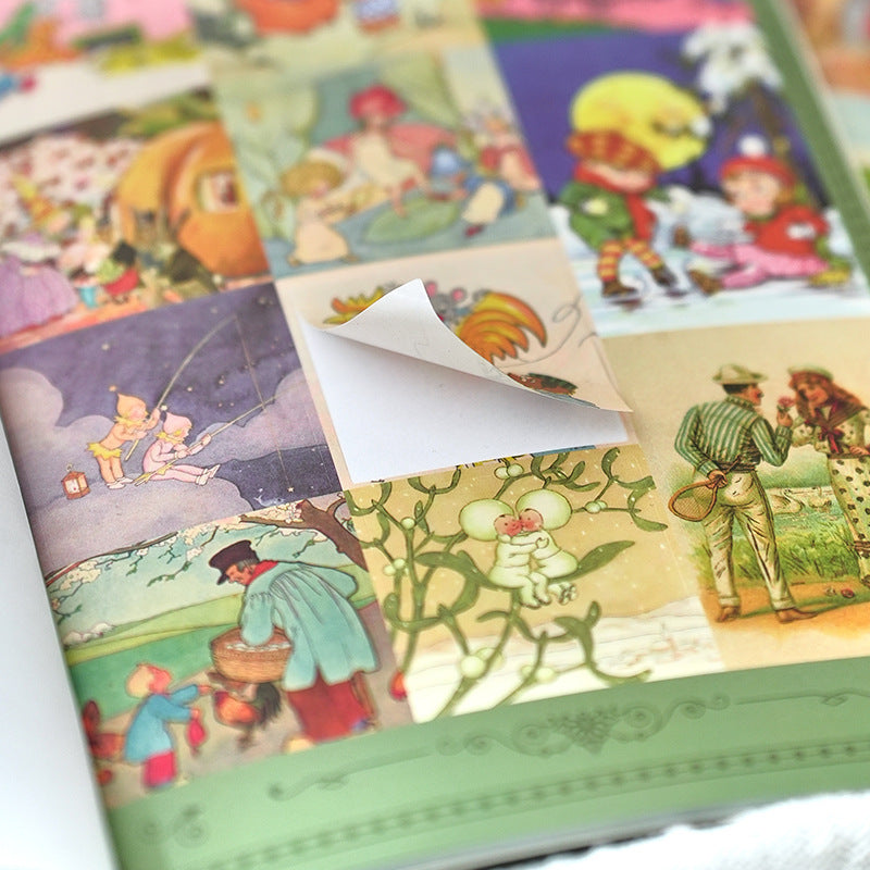 Vintage Sticker Book (20 sheet Included)