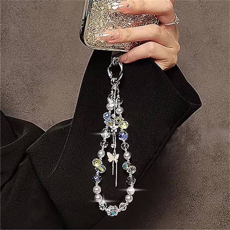 Butterfly Tassel Mobile Keychain