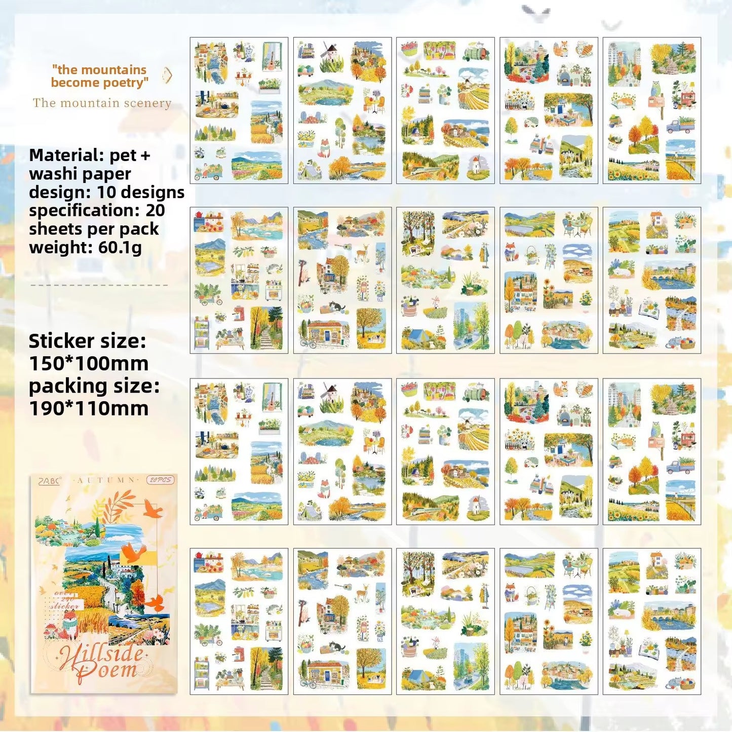 Aesthetic Landscape Sticker Book
