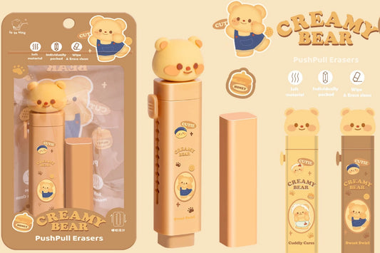 Creamy Bear Push Pull Eraser