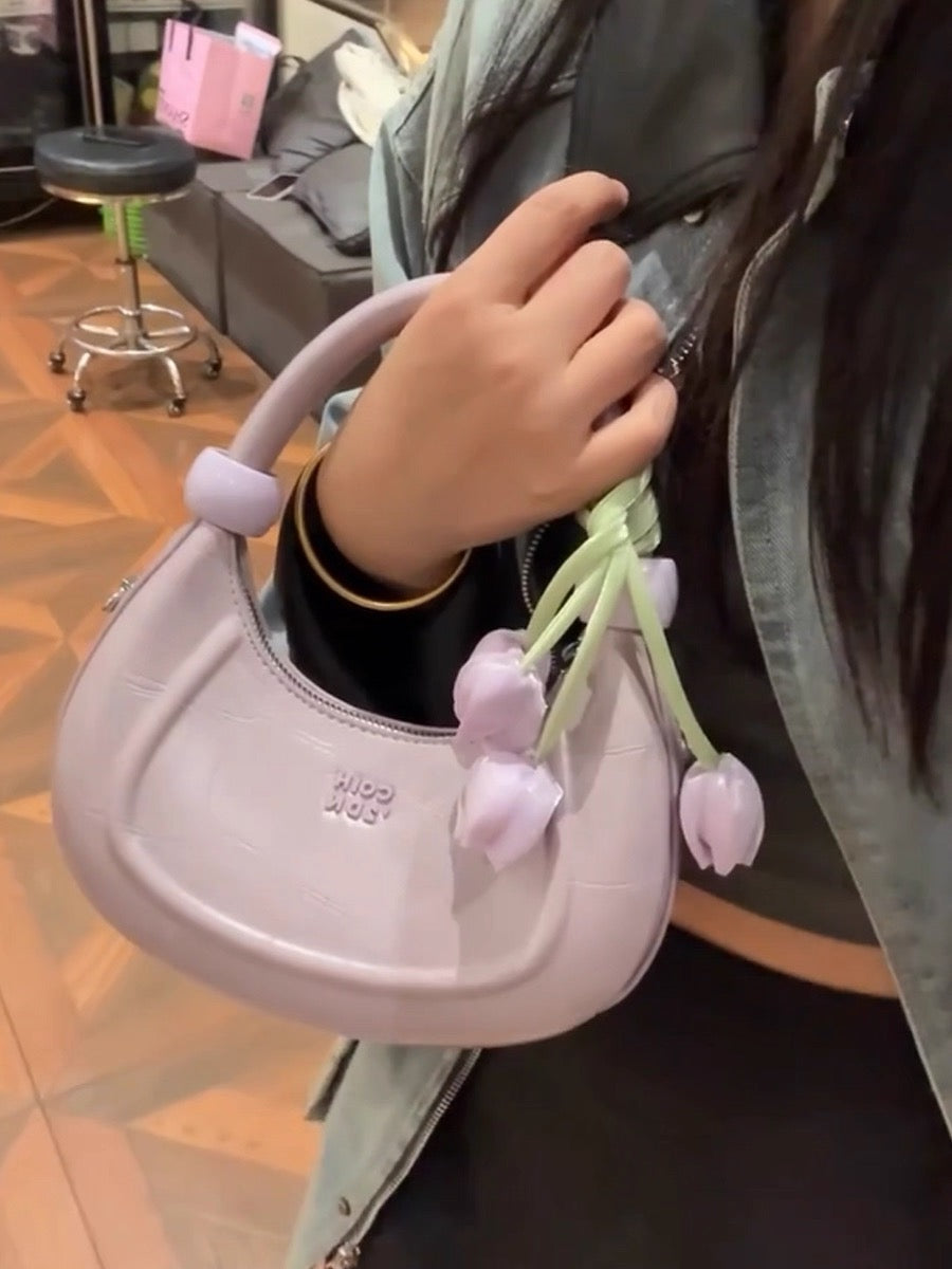 Tulip Solid Box Shoulder Bag