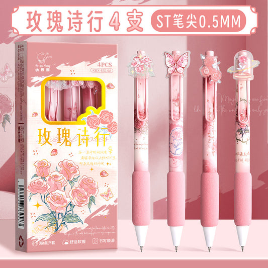 Rose Garden Pens (Set of 4pcs)