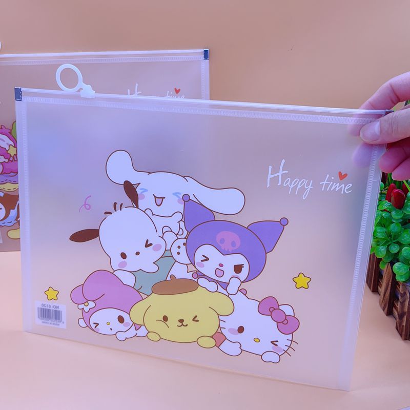 Sanrio and Labubu Transparent A4 File folder