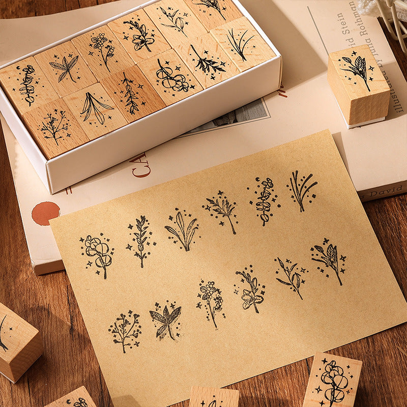 Wooden Floral Journaling Stamp