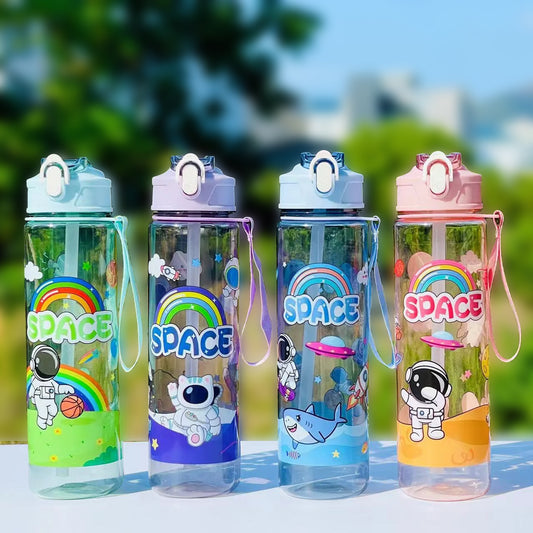 Kawaii Space Theme Water Bottle