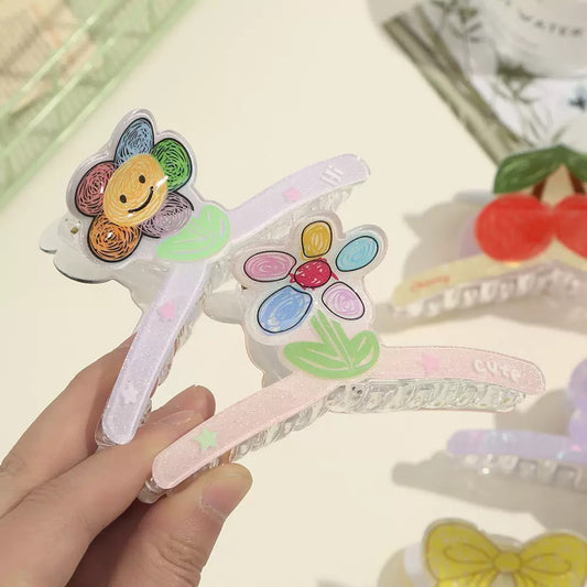 Premium floral hair clip