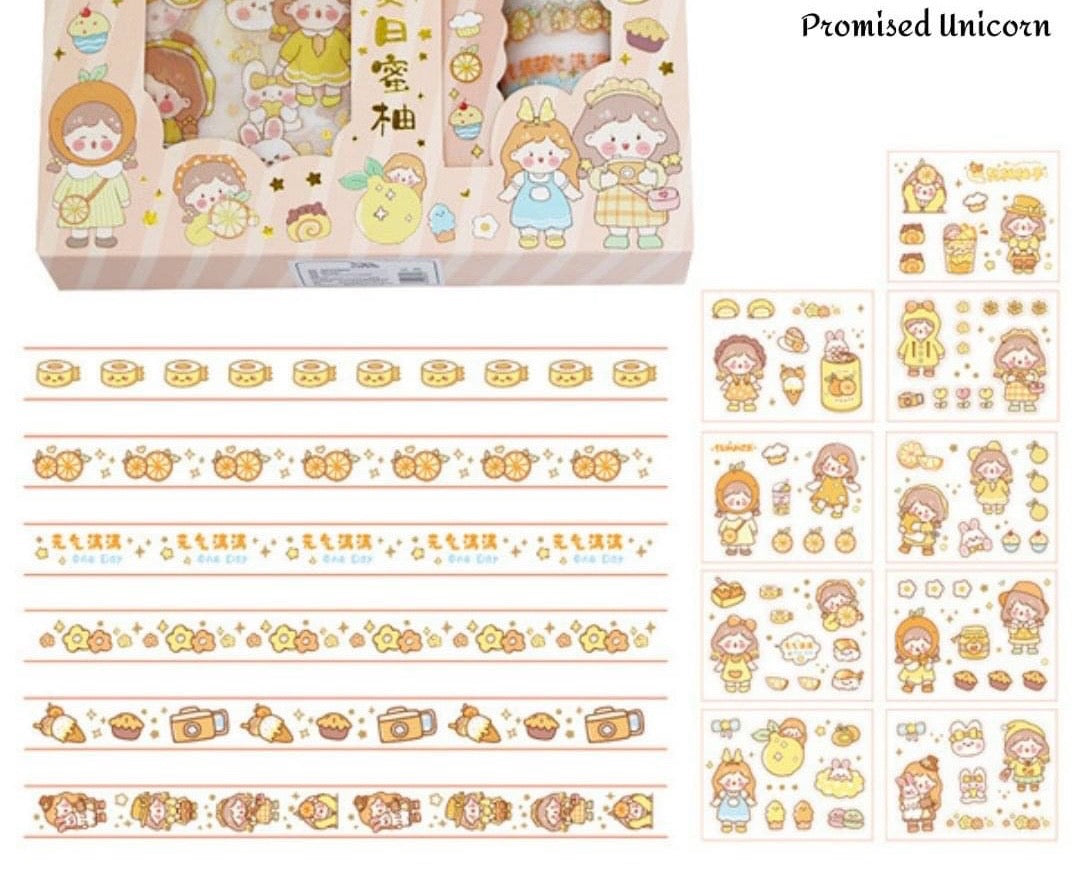 Kawaii Washi Tapes With Stickers