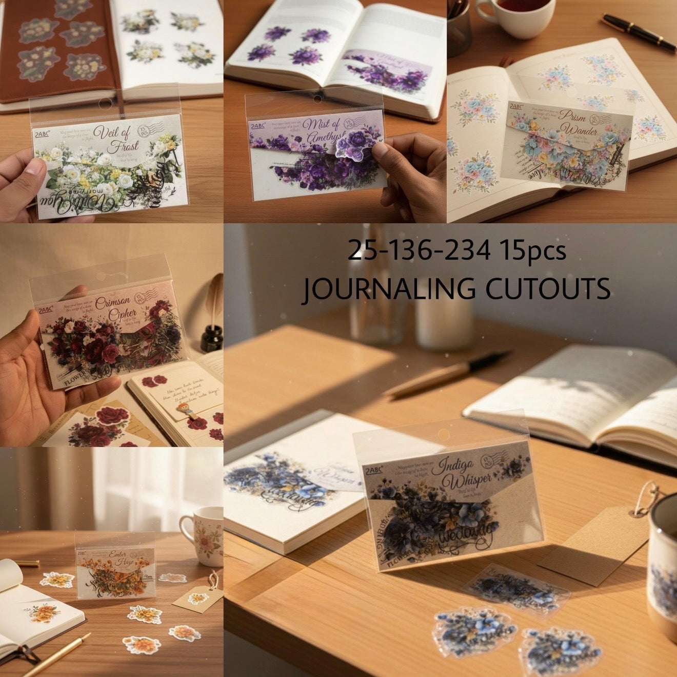 Vintage Journaling Floral Cutouts