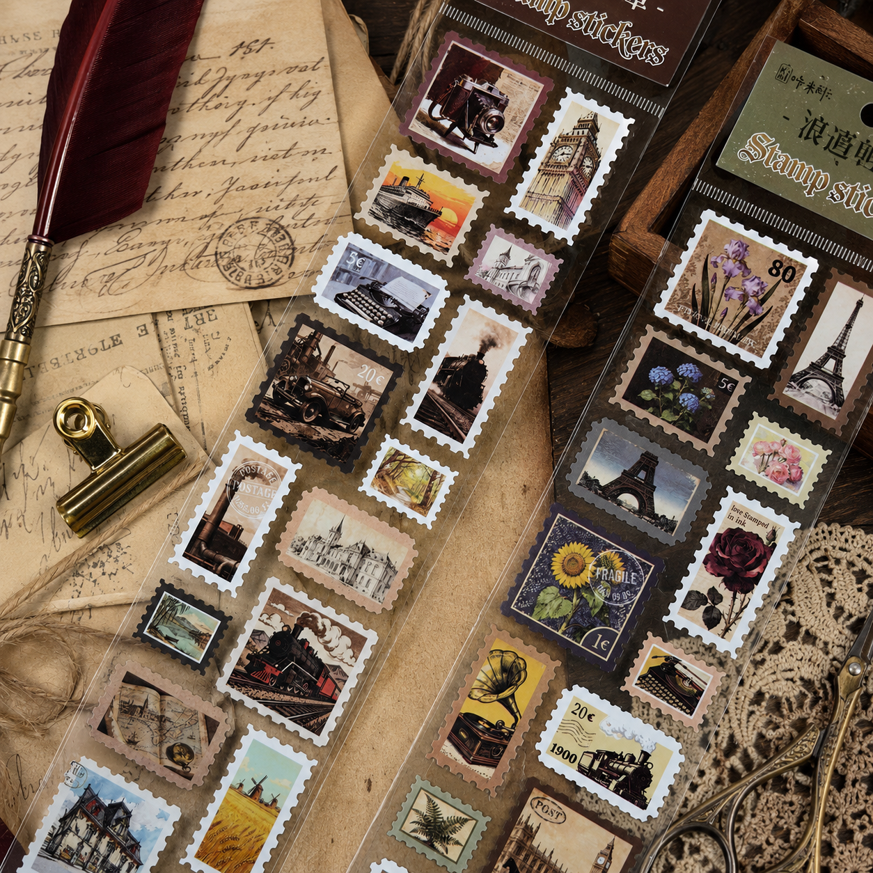 Vintage Stamp Sticker