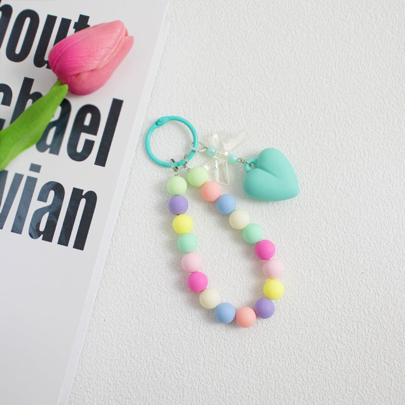 Macaron Heart Bag/Mobile Keychain