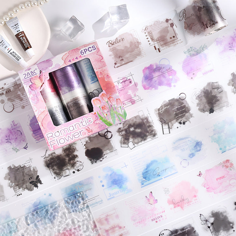 Romantic Flower Journaling Sticker Roll