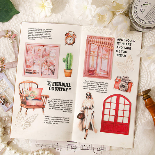 Vintage Window Of Frame Journal