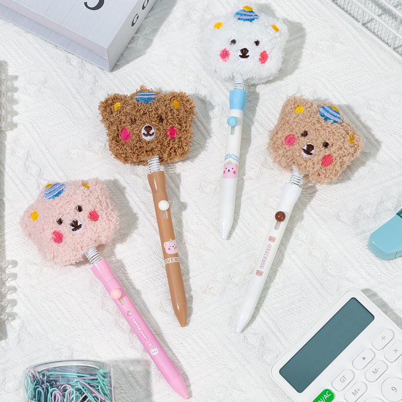 Kawaii Plush Bear Gel Pen