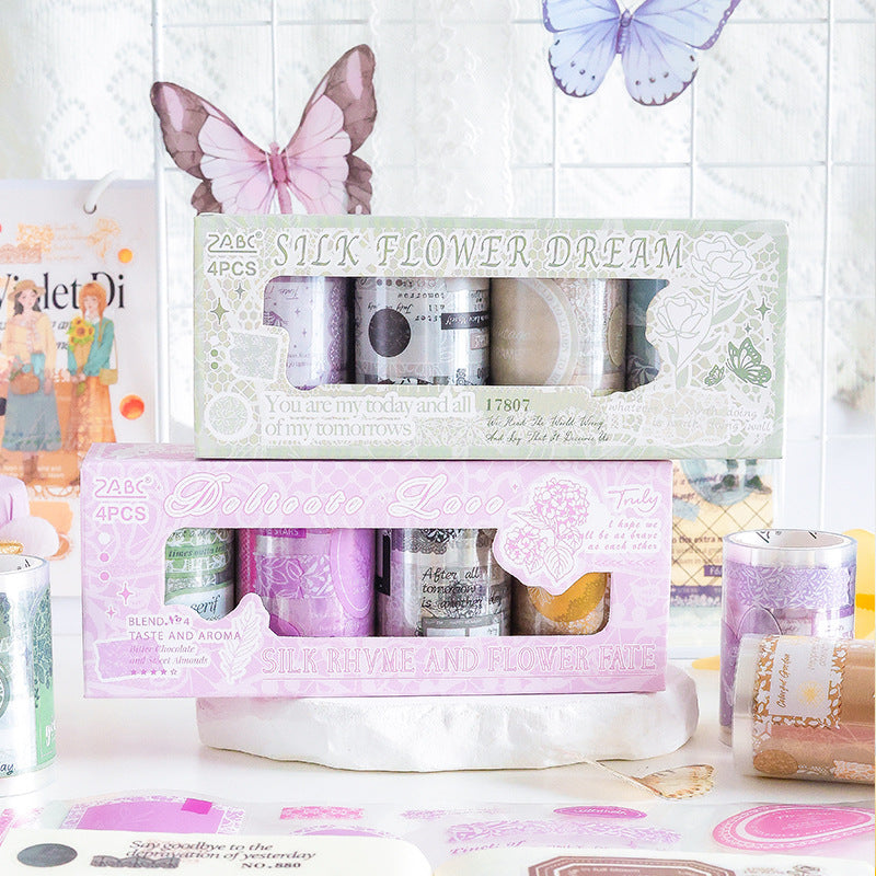 Cottage Lace Qoute Pet Washitape Set