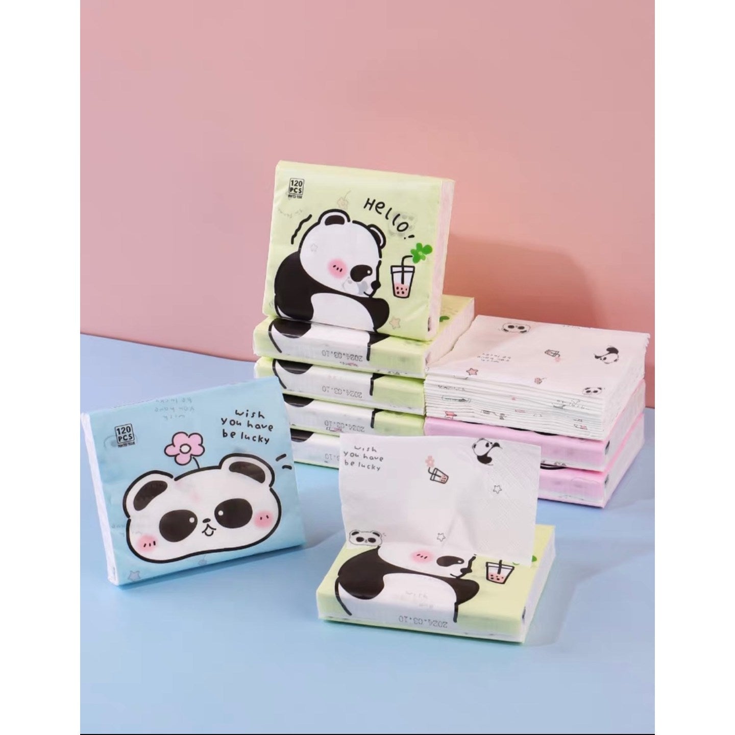 Panda Printed Tissue (120pcs)