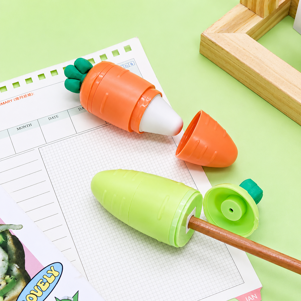 Carrot Eraser Sharpener