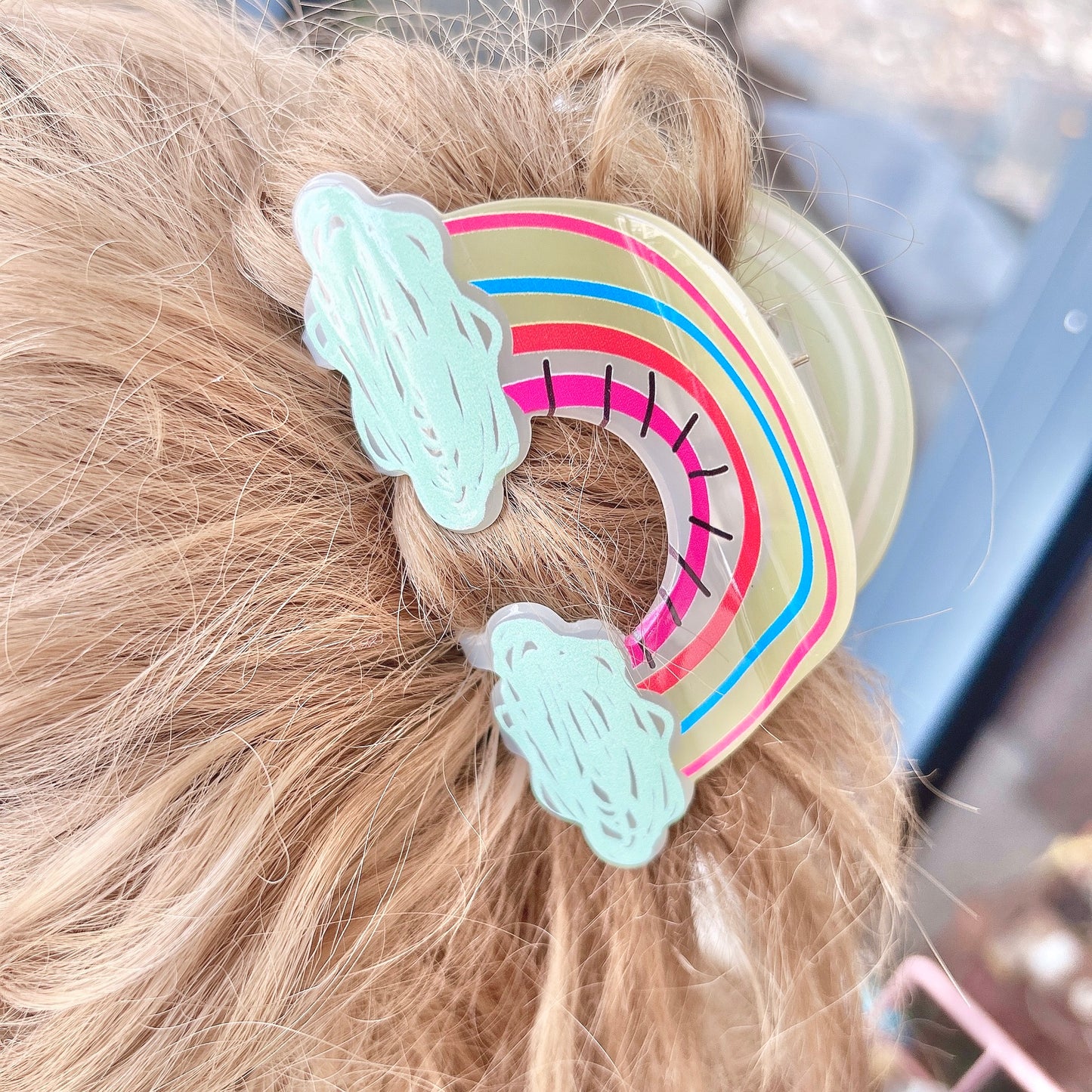 Mini Rainbow Claw Clip