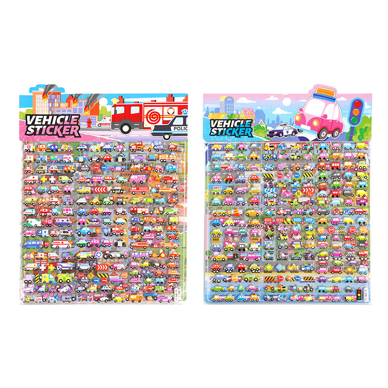 Kawaii Vehicle Puffy Sticker Set
