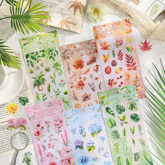 Floral stickers (6 Sheet Set)
