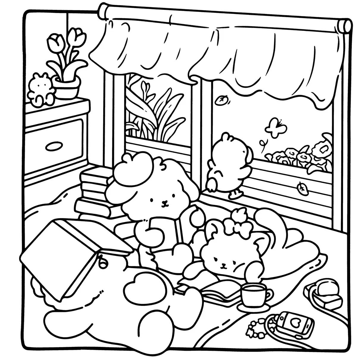 Spring Moments Coloring Book