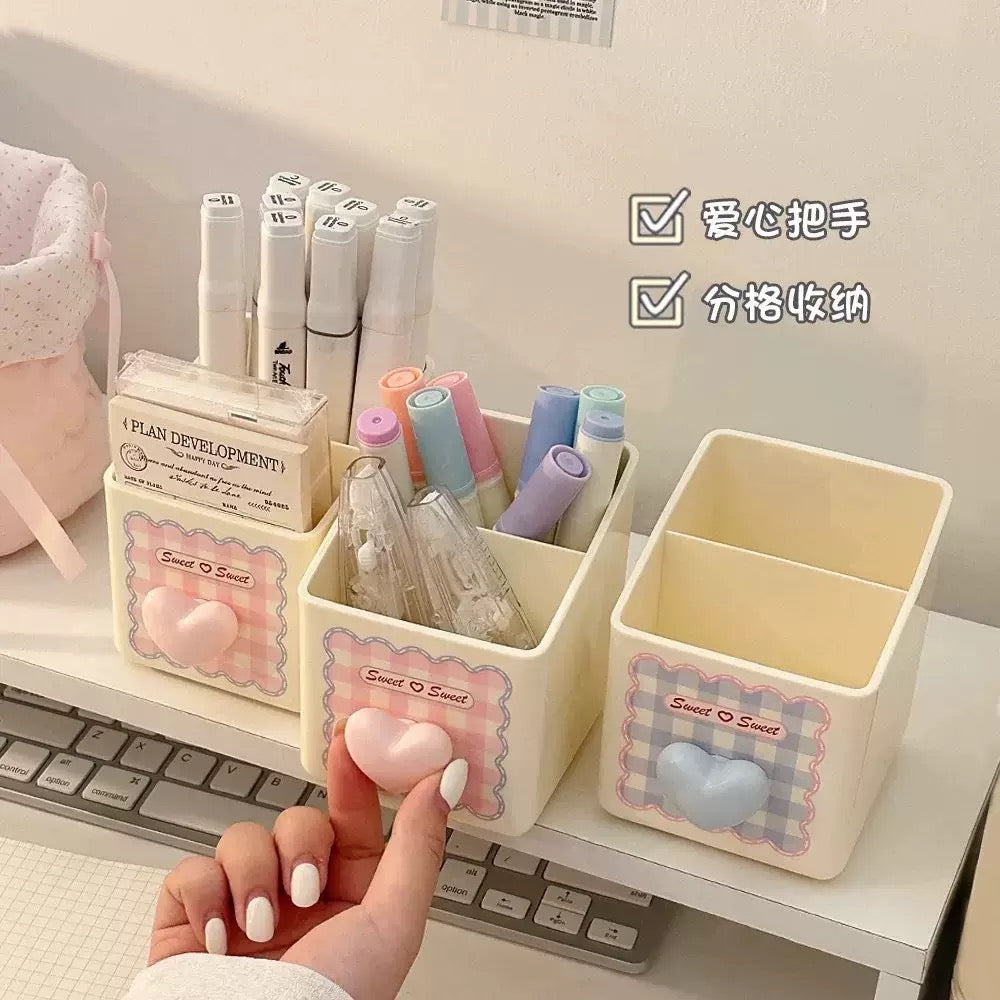Gingham Pen Holder