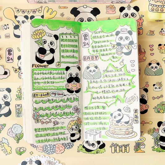 Panda Diary Journal Sticker Roll