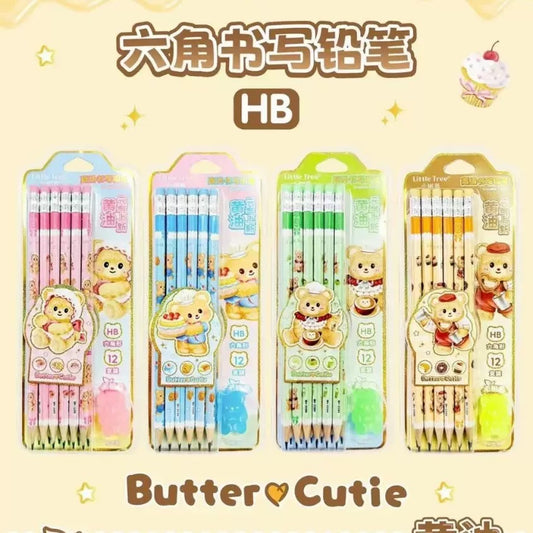 Premium Butter Bear Pencil Set
