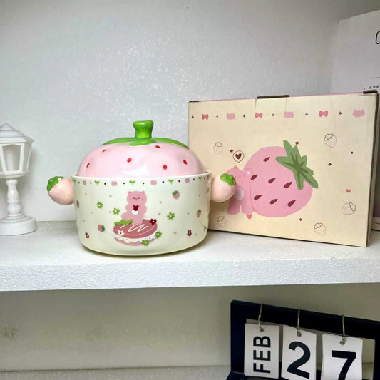 Sweet Strawberry Ceramic Bowl