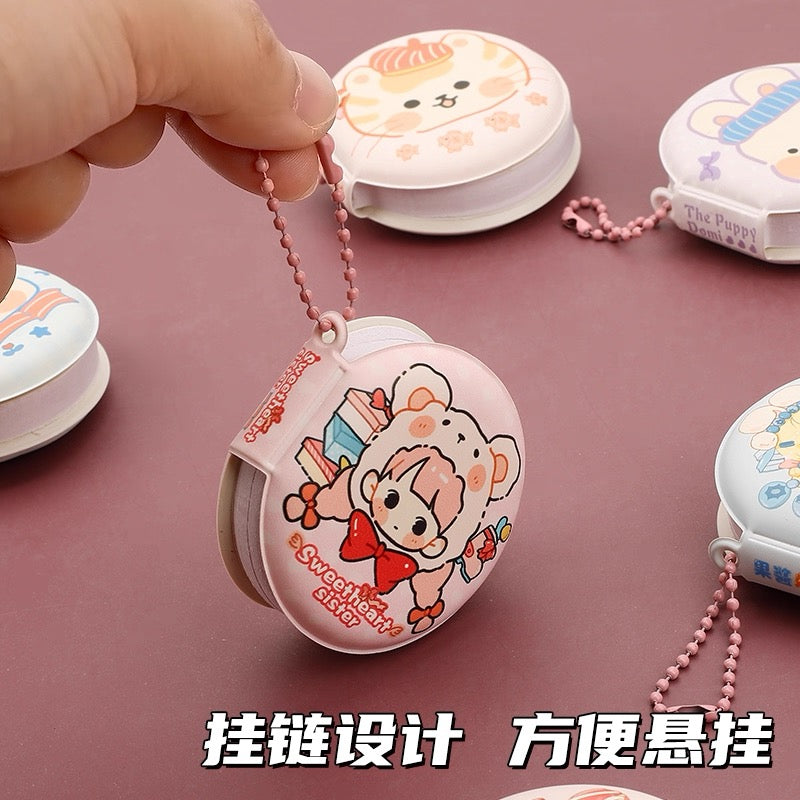 Mini 2pcs Set Keychain Puffy Diary