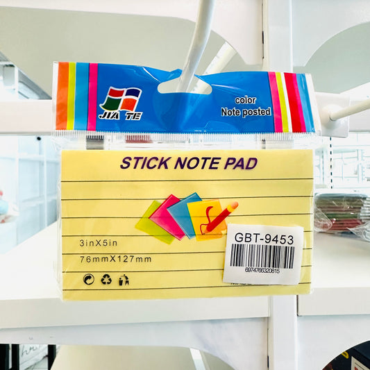 Sticky Note Pad Ruled Rectangle