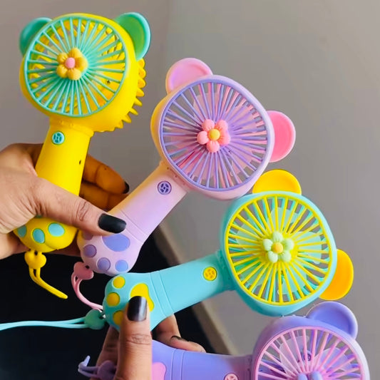 Mini Kitty Floral Fan