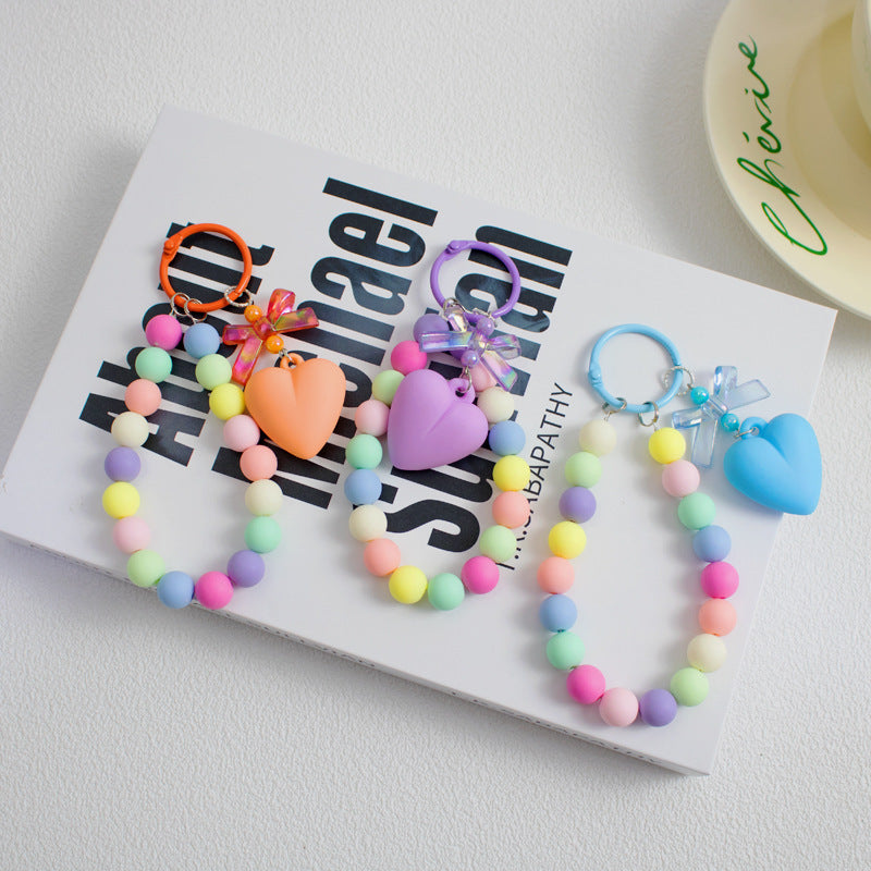 Macaron Heart Bag/Mobile Keychain