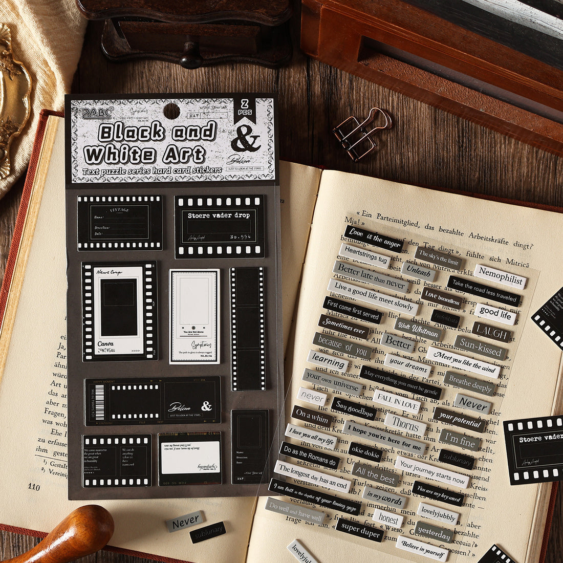 Vintage Quote Frame Cardstock Stickers