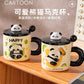 Cute Panda Mug With Lid & Spoon