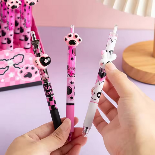 Black Pink Gel Pen