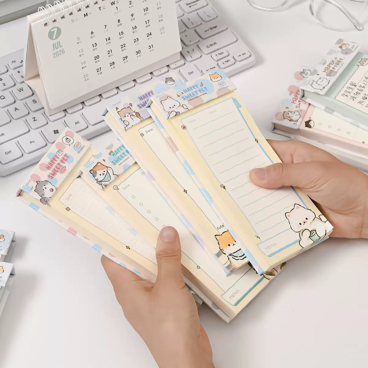 Happy Kitty Memo Pad
