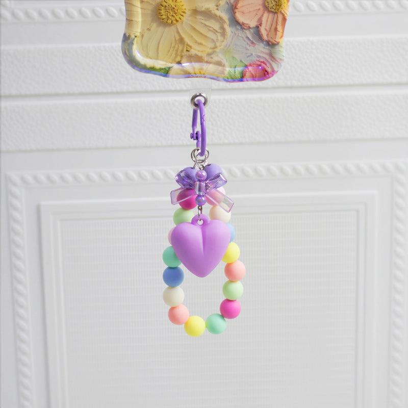 Macaron Heart Bag/Mobile Keychain
