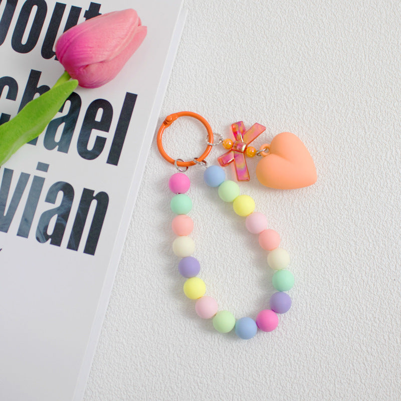 Macaron Heart Bag/Mobile Keychain