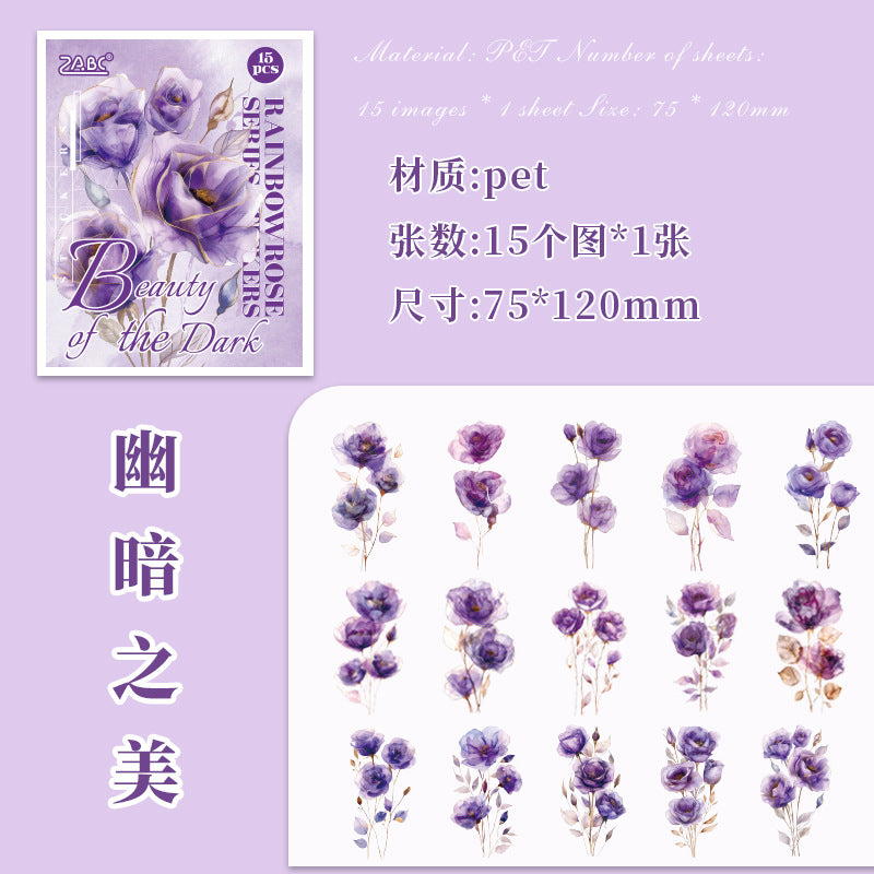 Floral Theme Journaling Stickers